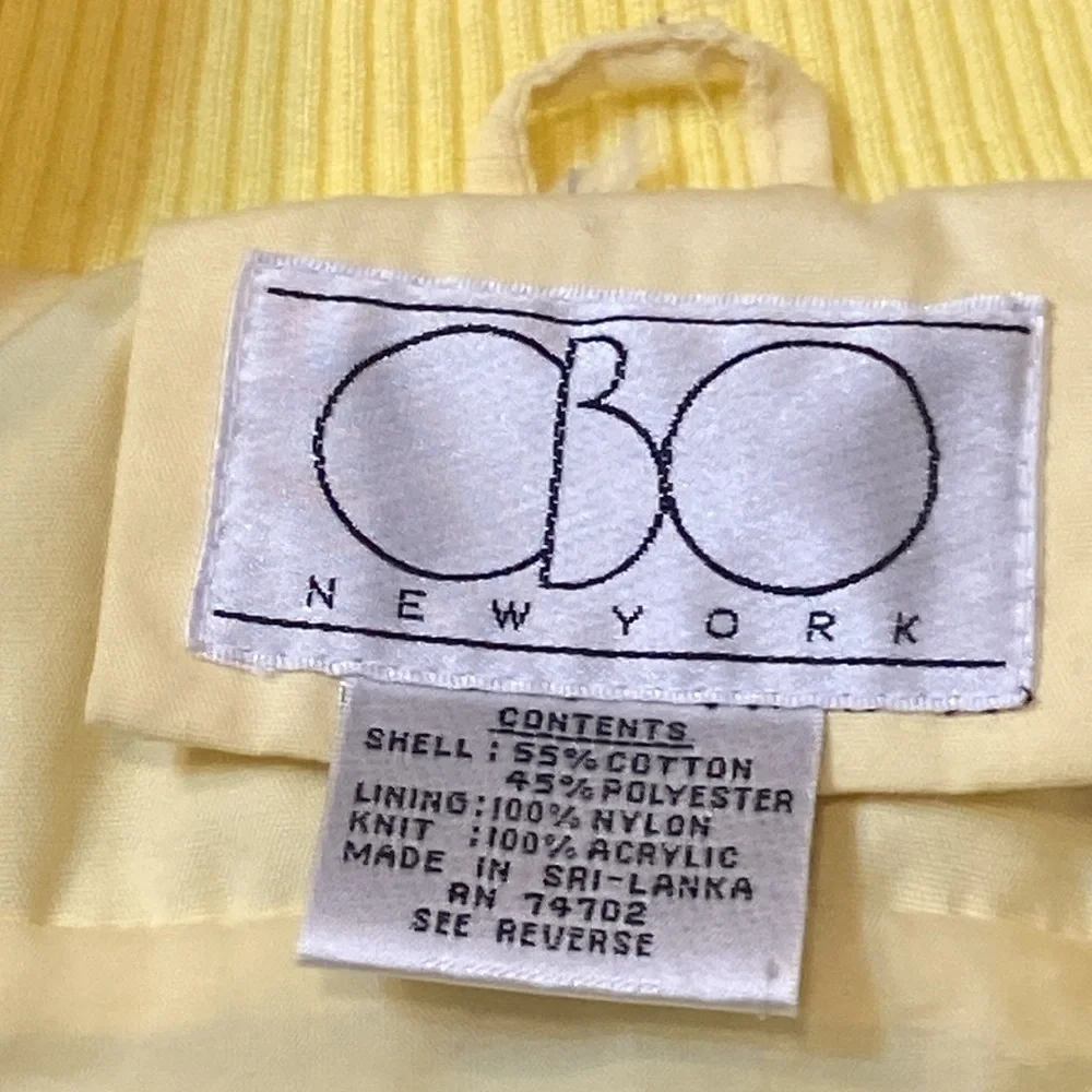 Vintage CBO New York Yellow Zip Up Jacket